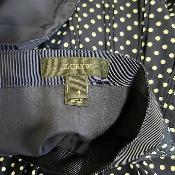 J.Crew Stitched Down Grid Dot Pleated Skirt Size 4 - Picture 7 of 13